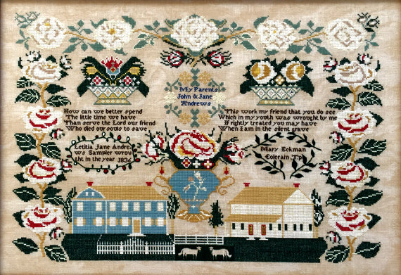 Letitia Jane Andrews 1836 - Queenstown Sampler Designs - Cross Stitch Pattern