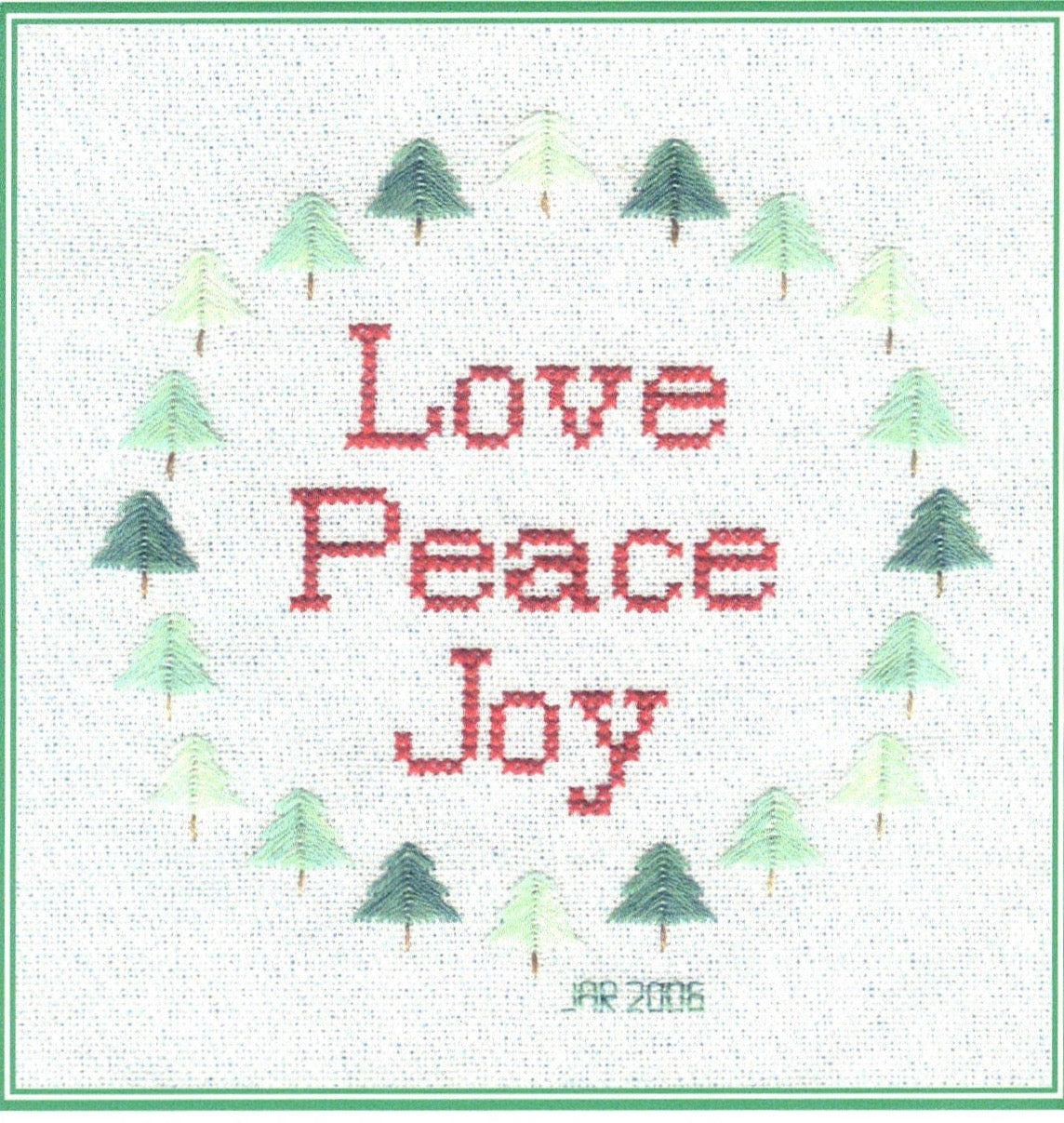 Love Peace Joy - Jar Designs - Cross Stitch Pattern