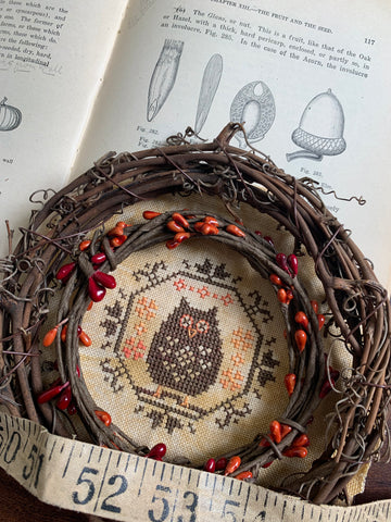 Owl (Quirky Quaker) - Darling & Whimsy Designs - Cross Stitch Pattern