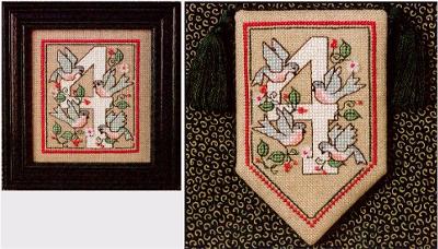 Four Calling Birds - The Sweetheart Tree - Cross Stitch Pattern