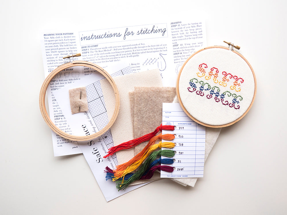 Safe Space Cross Stitch Kit - Junebug and Darlin - Cross Stitch Kit