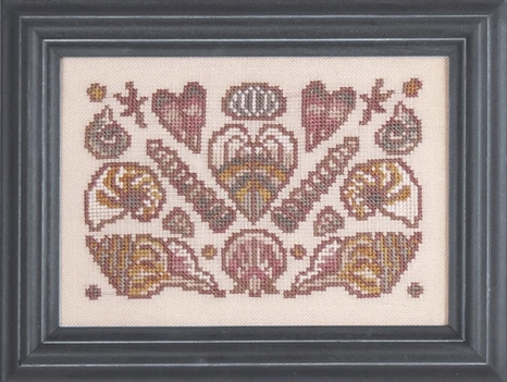 Arranging Seashells - Ink Circles - Cross Stitch Pattern