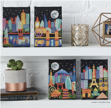Night Skylines - Tiny Modernist - Cross Stitch Pattern