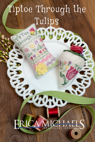 Tiptoe Through the Tulips - Erica Michaels Needleart Designs - Cross Stitch Pattern