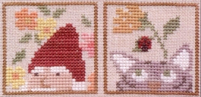 Spring Gnome + Kitty (Sneak Peek #3) - The Trilogy - Cross Stitch Pattern