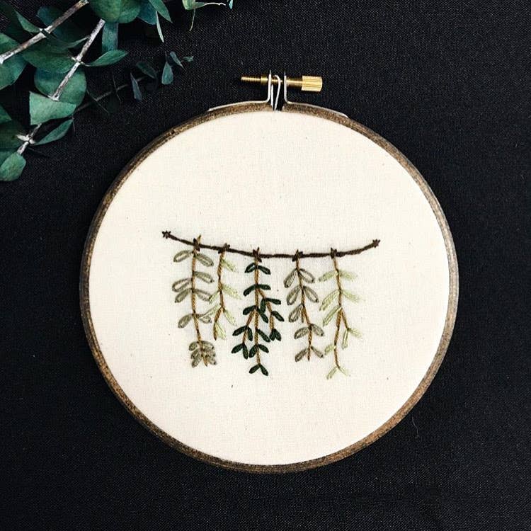 Green Plant Embroidery Kit-handmade Embroidery wall Decoration Kit