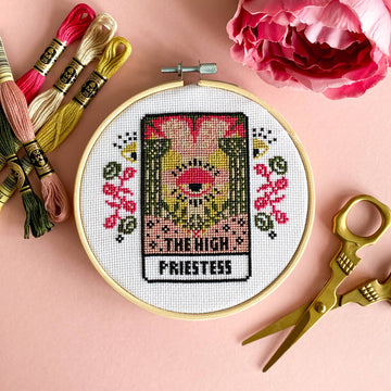 The High Priestess Tarot Card - Innocent Bones - Cross Stitch Kit
