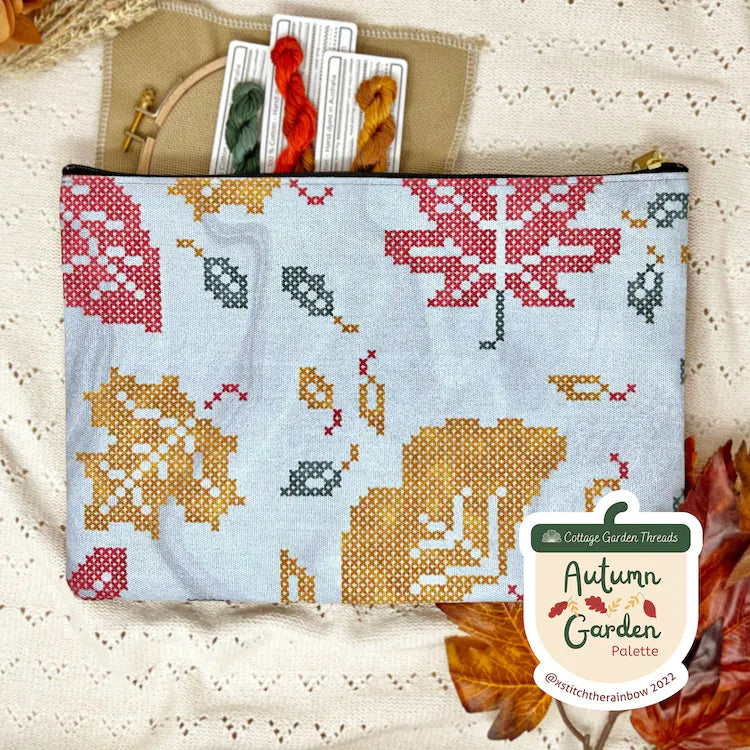 Autumn Garden Project Bag - Wild Violet Cross Stitch - Gifts
