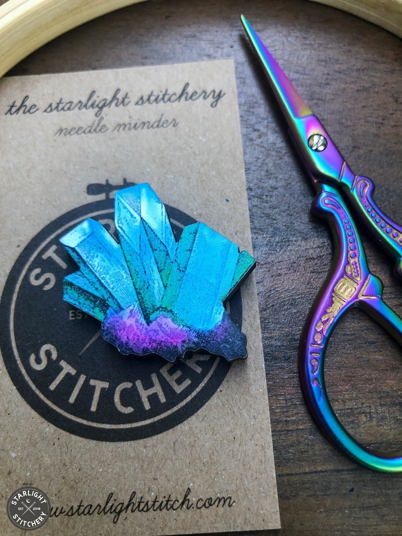 Crystals Wooden Needle Minders