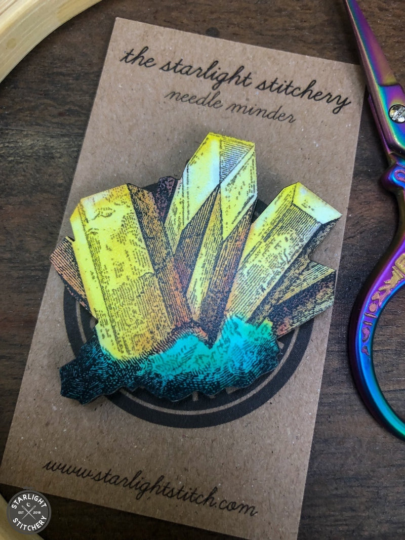 Crystals Wooden Needle Minders