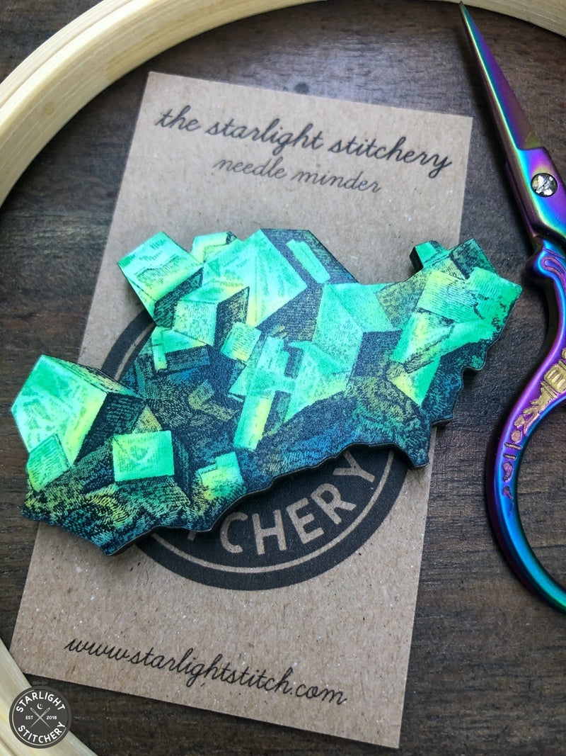Crystals Wooden Needle Minders