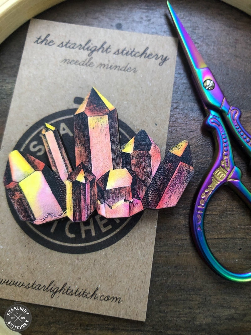 Crystals Wooden Needle Minders