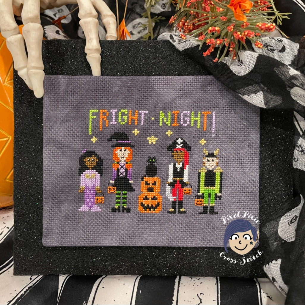 Fright Night - Pixel Pixie Cross Stitch - Cross Stitch Pattern