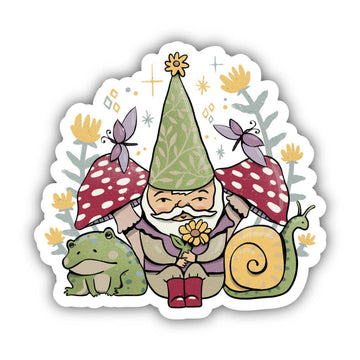 Green Elf and Frogs Fairytale Sticker - Big Moods