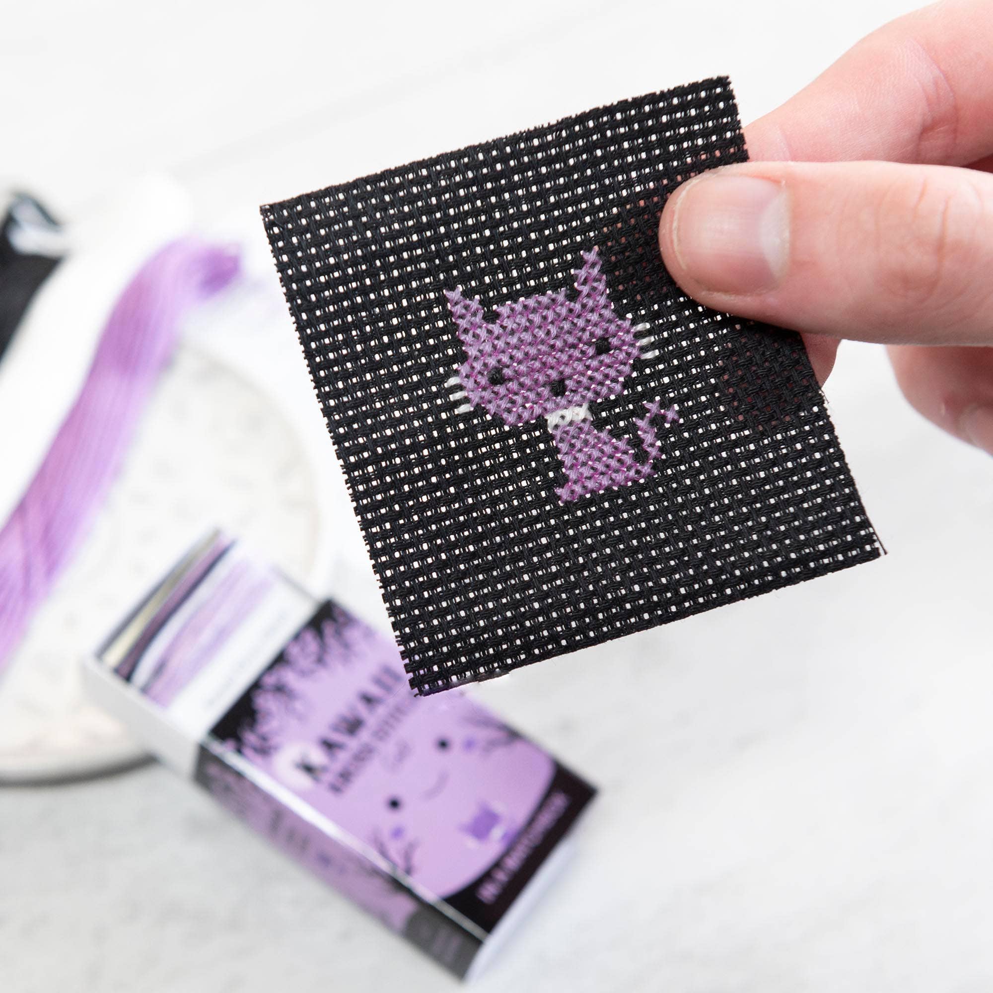 Kawaii Halloween Cat Mini Cross Stitch Kit - Marvling Bros Ltd