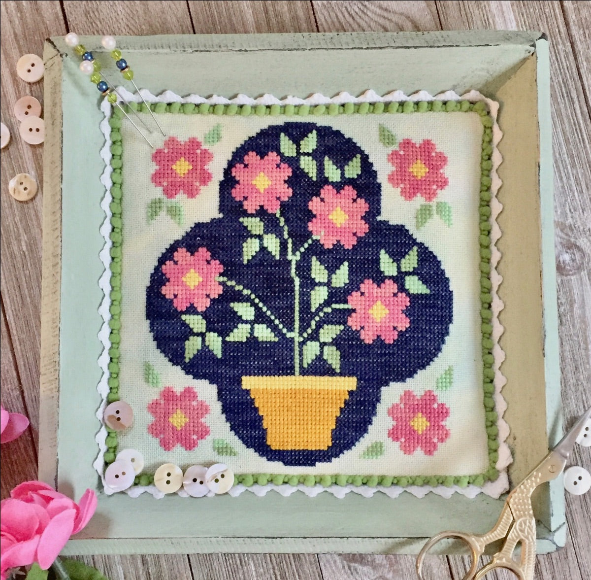 Spring Primrose - Petal Pusher - Cross Stitch Pattern