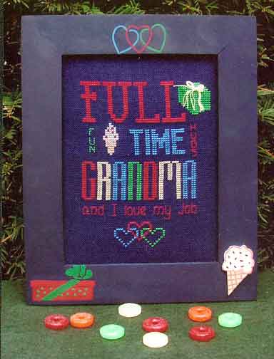 Full Time Grandma - Poppy Kreations - Cross Stitch Pattern