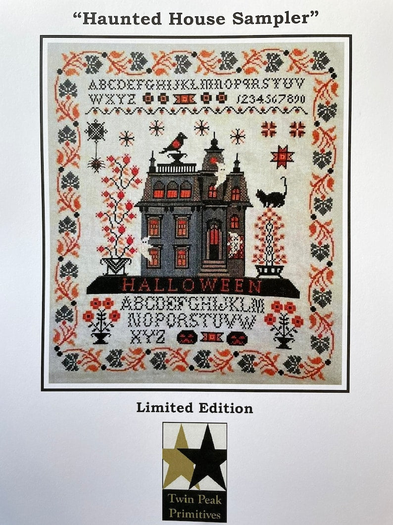 Haunted House Sampler - Twin Peak Primitives - Cross Stitch Pattern