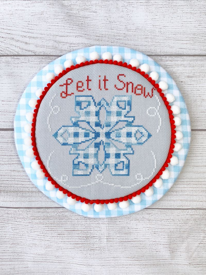 Let It Snow (Gingham & Plaid Series) - Little Stitch Girl - Cross Stitch Pattern