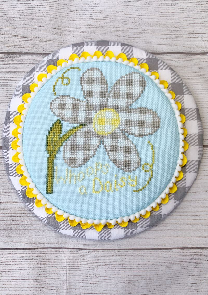 Whoops-a-Daisy (Gingham & Plaid Series) - Little Stitch Girl - Cross Stitch Pattern