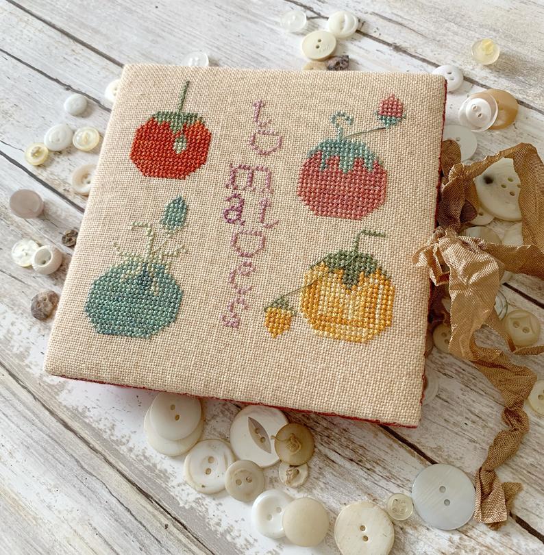 Heirloom Tomato Needlework Set: Needle Book & Scissor Fob - Lucy Beam Love In Stitches - Cross Stitch Pattern