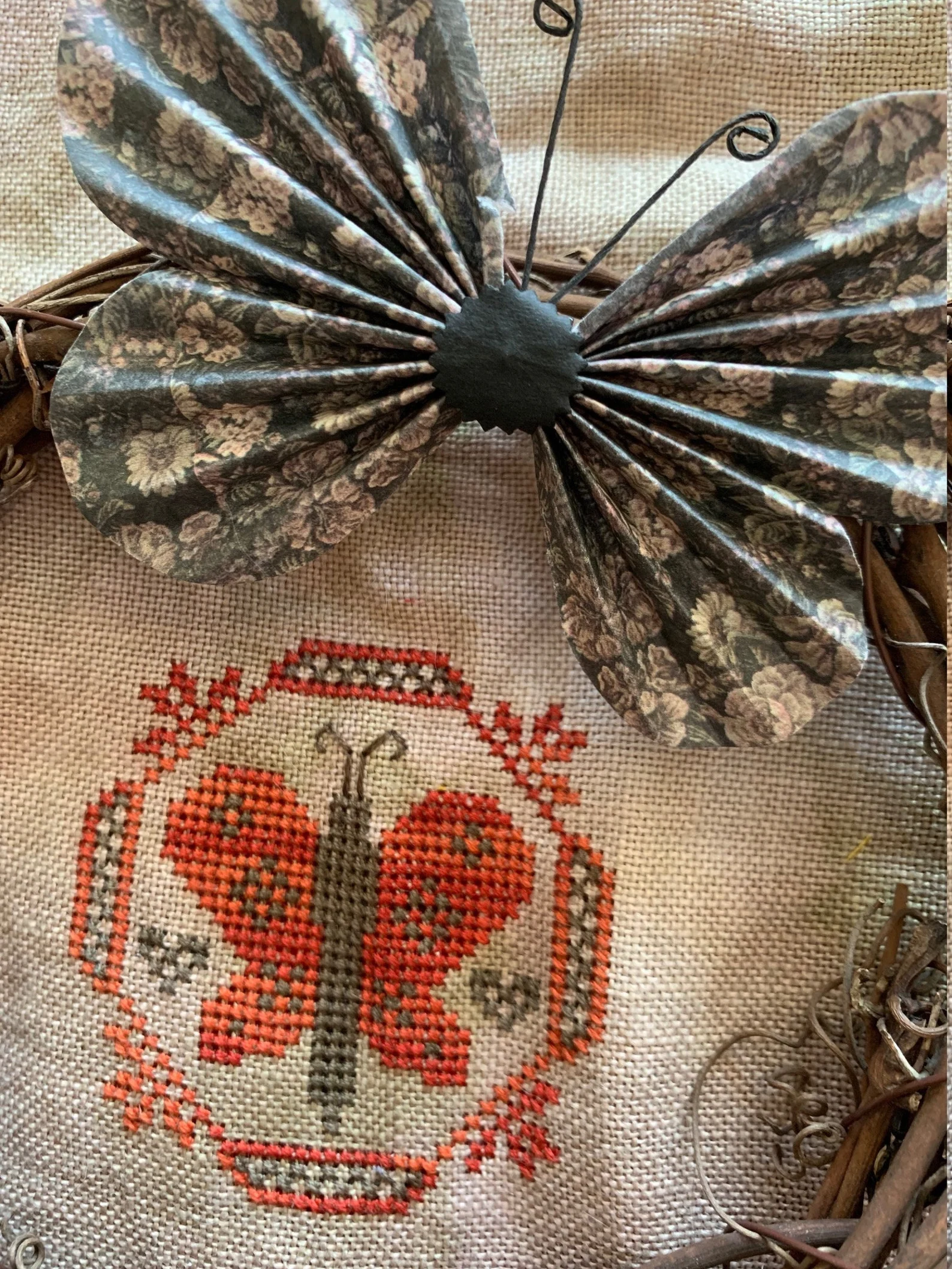 Butterfly (Quirky Quaker) - Darling & Whimsy Designs - Cross Stitch Pattern