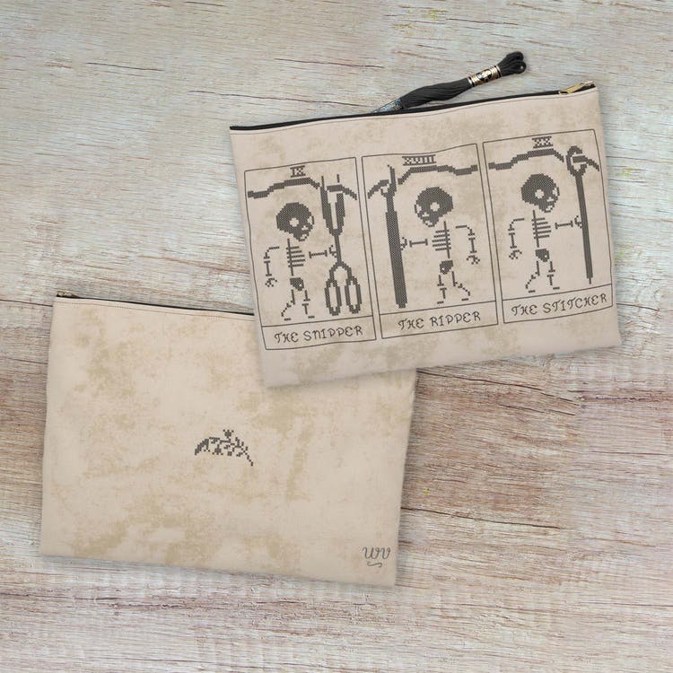 Primitive Tarot Project Bag - Wild Violet Cross Stitch - Gifts