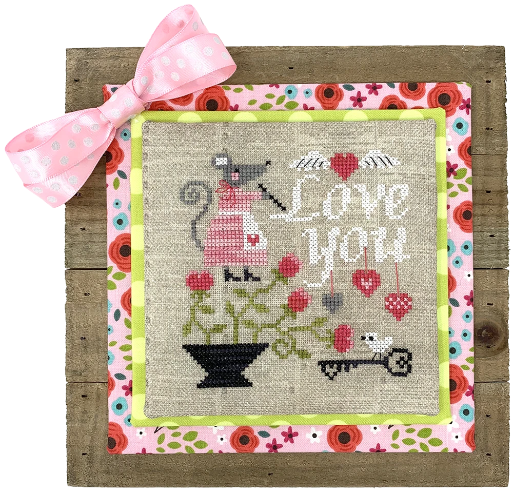 Mouse's Love Letter - Tiny Modernist - Cross Stitch Pattern