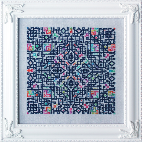 Blueprint for the Rainbow City - Ink Circles - Cross Stitch Pattern