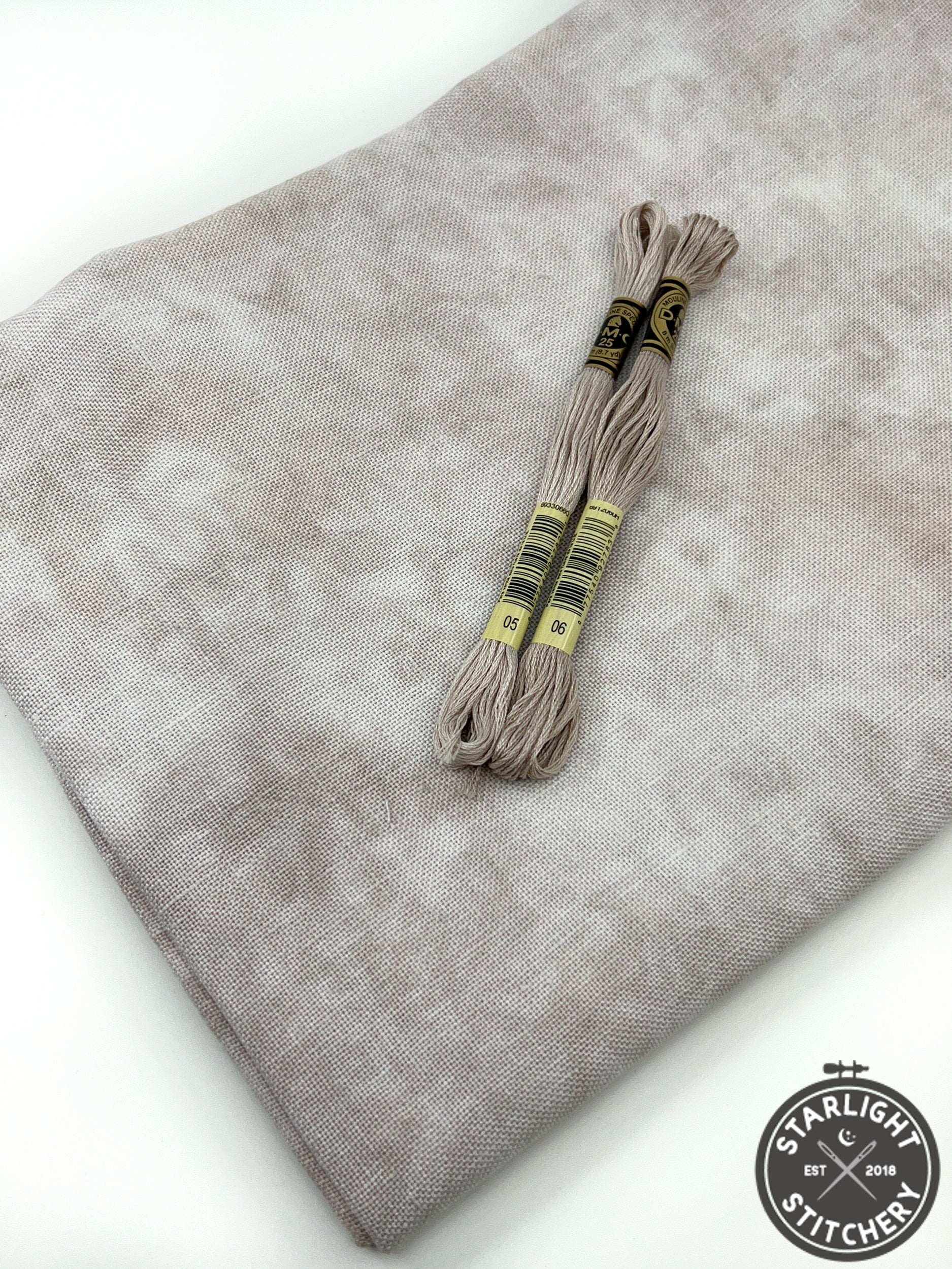 "Crypt Cloth" Linen - Lapin Loops - Hand Dyed Cross Stitch Fabric