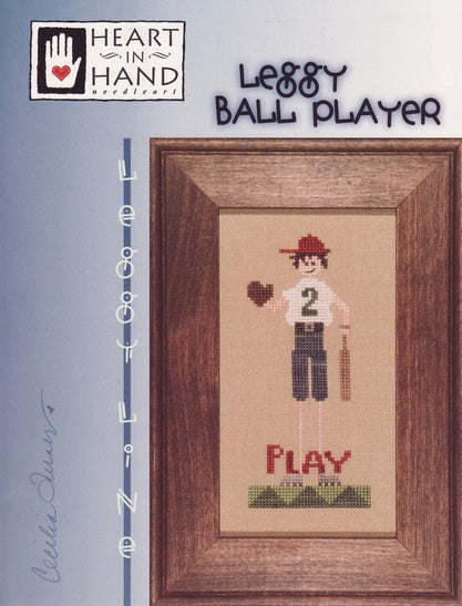 Leggy Ball Player - Heart in Hand - Cross Stitch Pattern