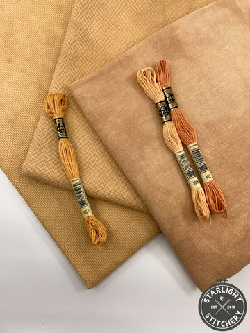 "Pumpkin Pie" Needle Bling Designs - Hand Dyed Cross Stitch Fabric