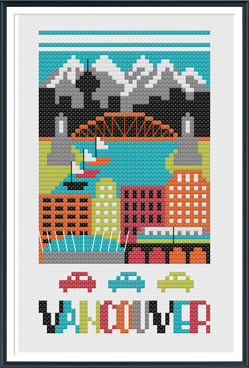 Vancouver - Tiny Modernist - Cross Stitch Pattern