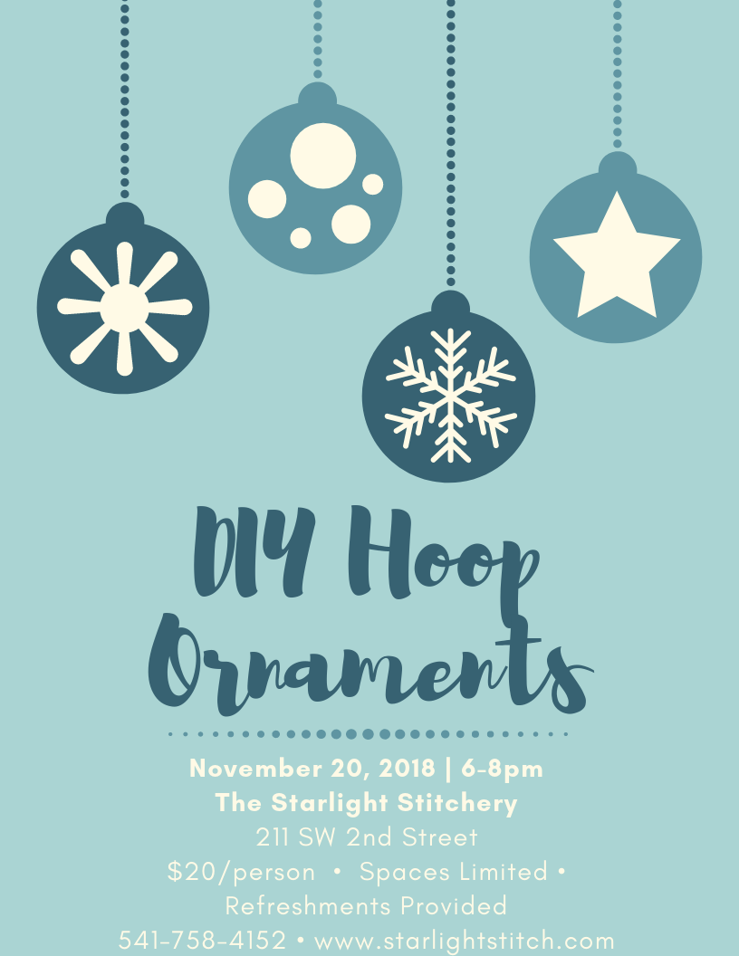 November Event: DIY Hoop Ornaments