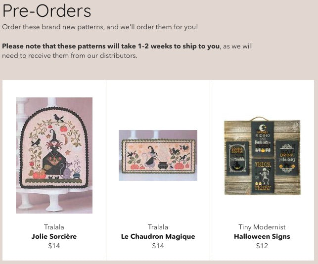 Pre-Order New Patterns!