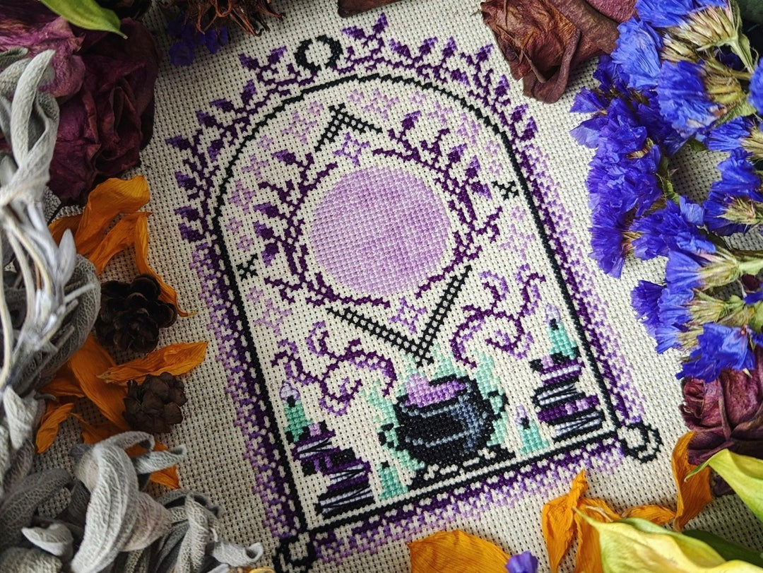 Under the Sanguine Moon - StitchSprout Cross Stitch - Cross Stitch Pattern