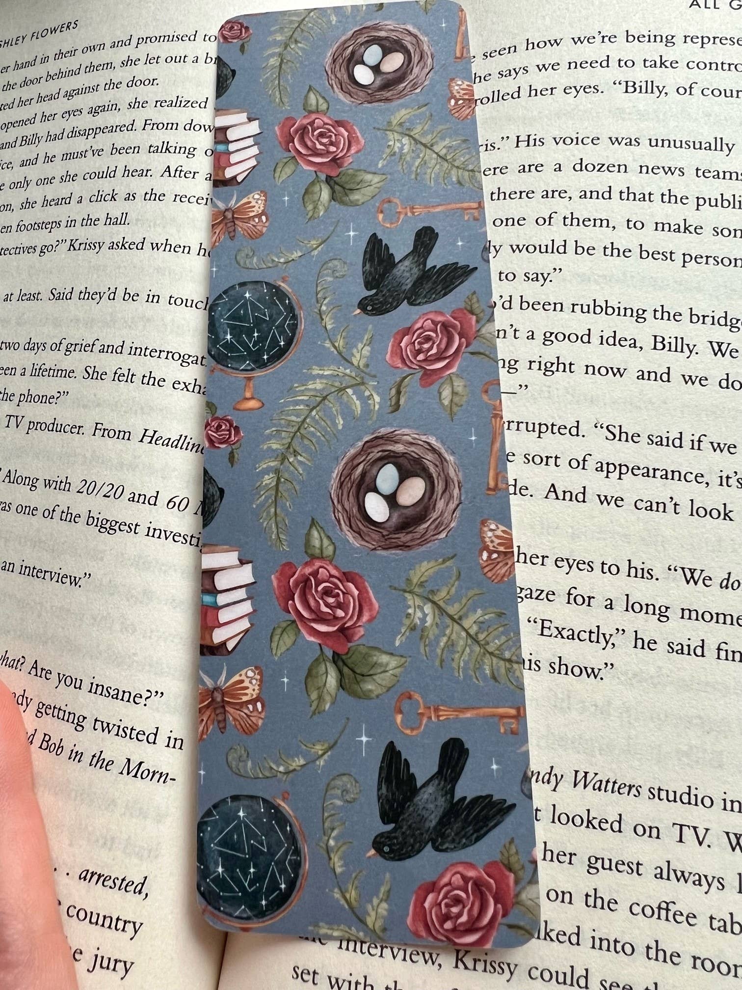Dark Academia Bookmark - Fox & Fables - Stitch Box Vault