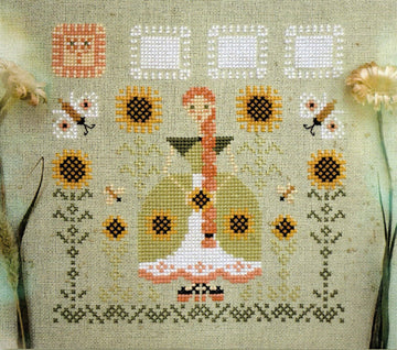 Miss Sunflower (Small) - Kateryna Stitchy Princess - Cross Stitch Pattern