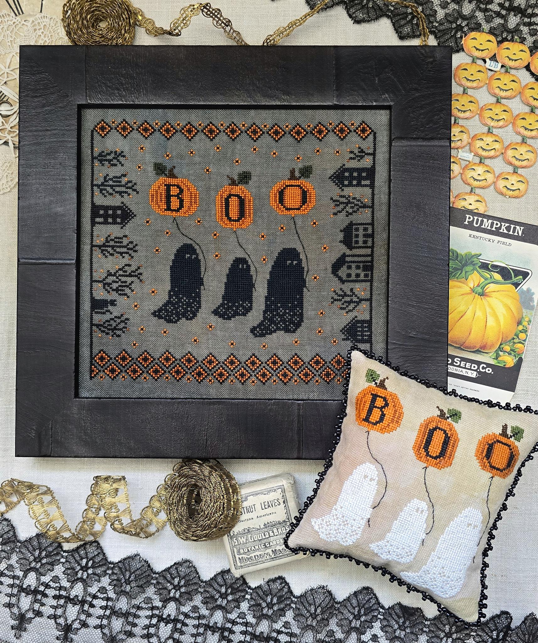 Ghosting To Town - Hello from Liz Mathews - Cross Stitch Pattern [Needlework Marketplace 2025]
