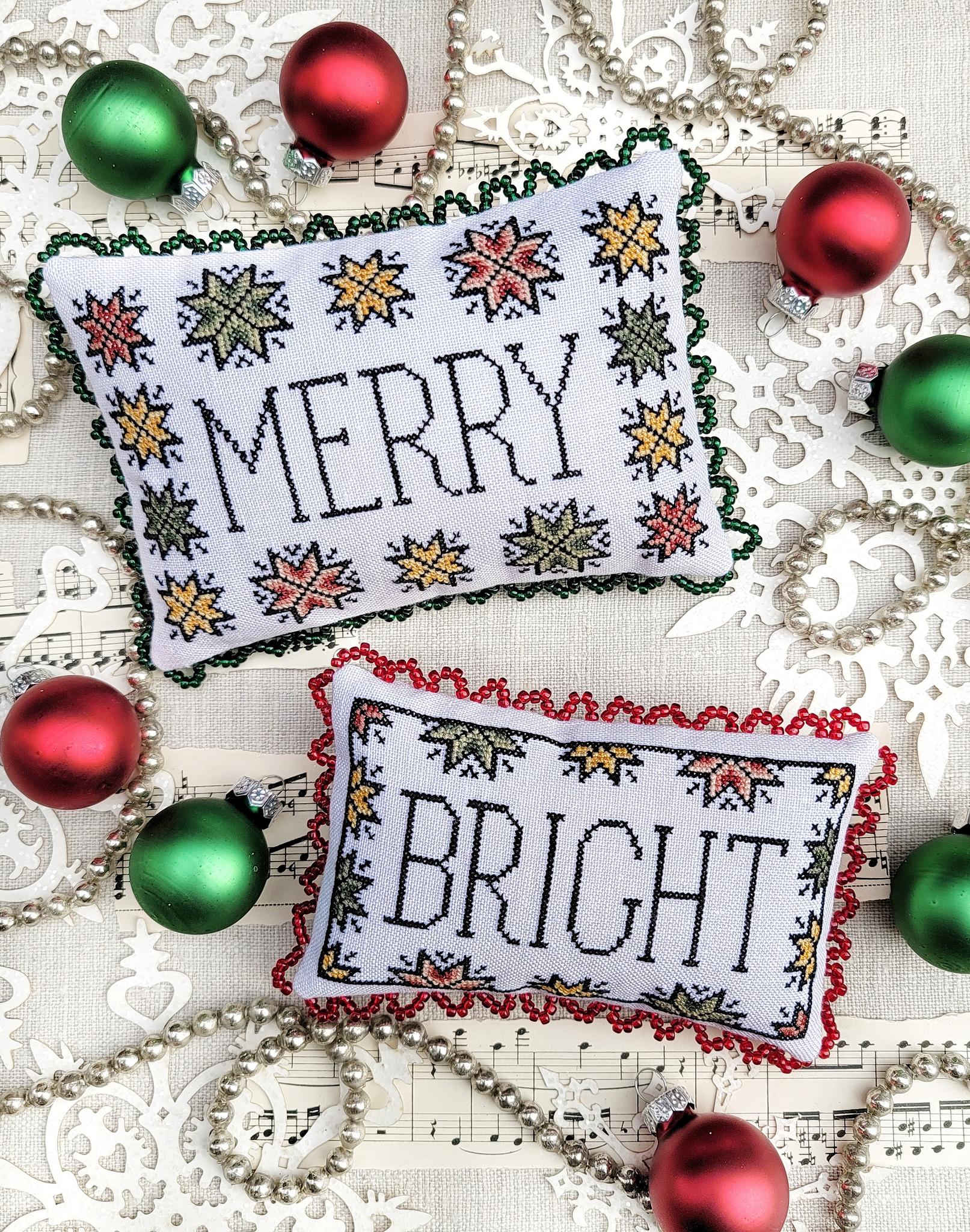 Merry & Bright - Hello from Liz Mathews - Cross Stitch Pattern [Needlework Marketplace 2025]