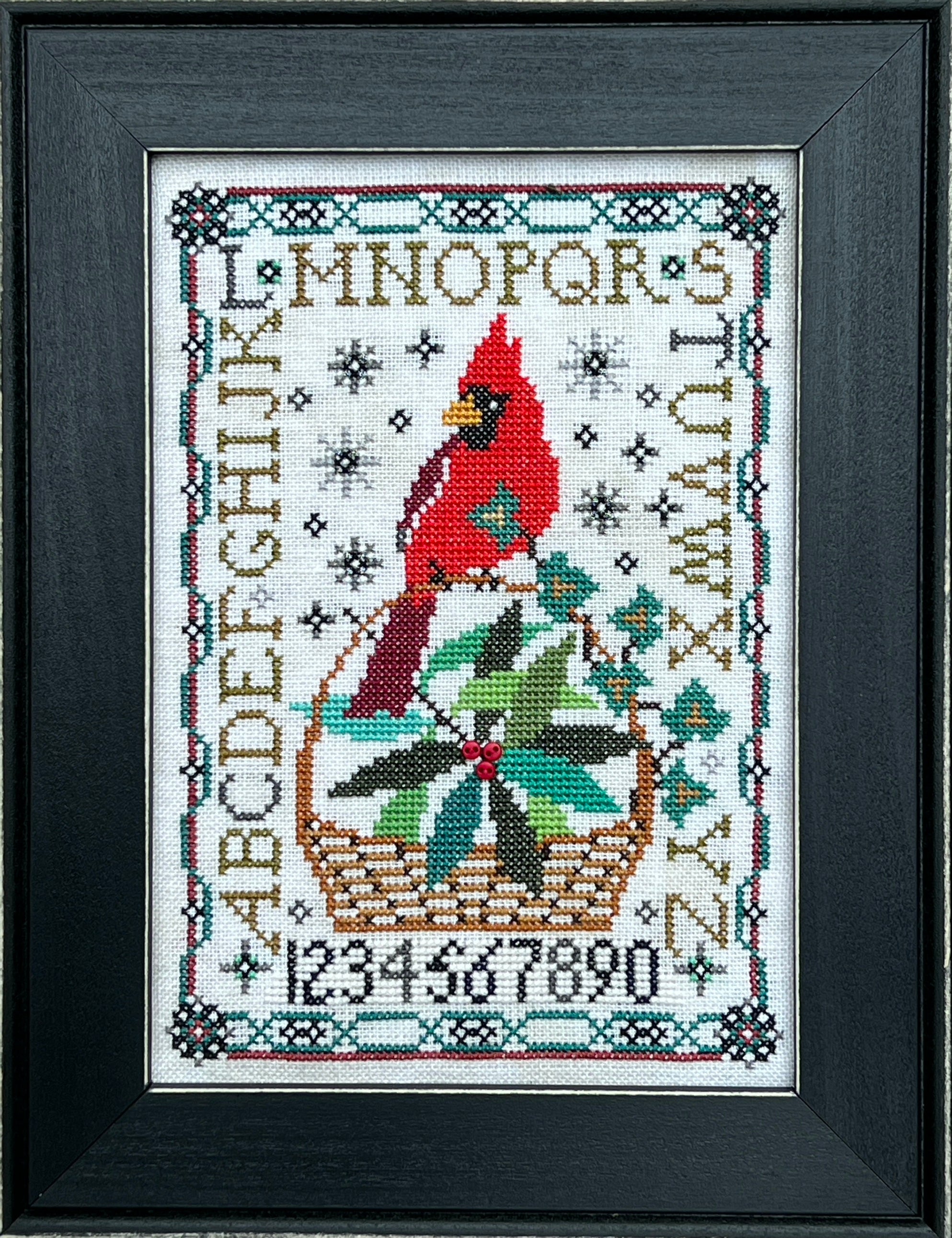 Birdie & Basket Sampler: Winterberry - Tellin Emblem - Cross Stitch Pattern [Nashville 2024 Exclusive]