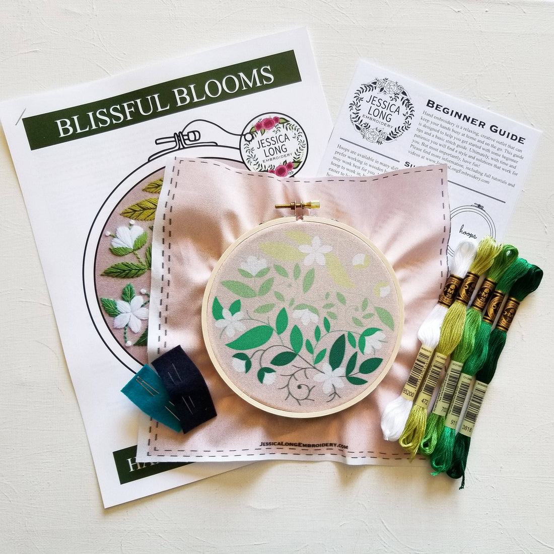 Blissful BloomsEmbroidery Kit - Jessica Long Embroidery