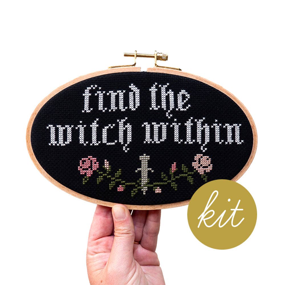 Find the Witch Within Cross Stitch Kit - Junebug & Darlin