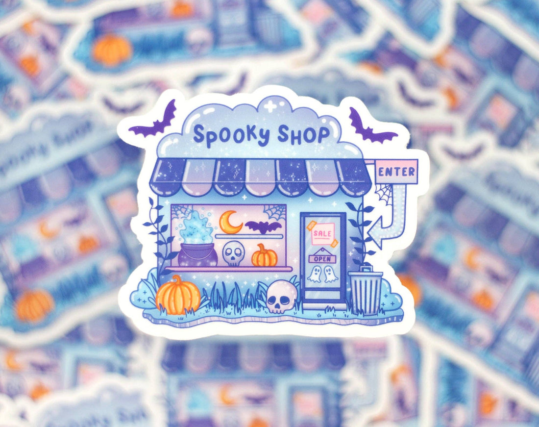 Spooky Shop Clear Sticker - Unicorn Eclipse