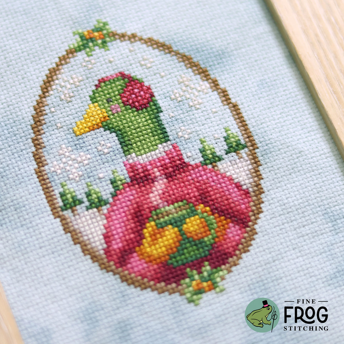 Hot Cocoa Duck - Fine Frog Stitching - Cross Stitch Pattern