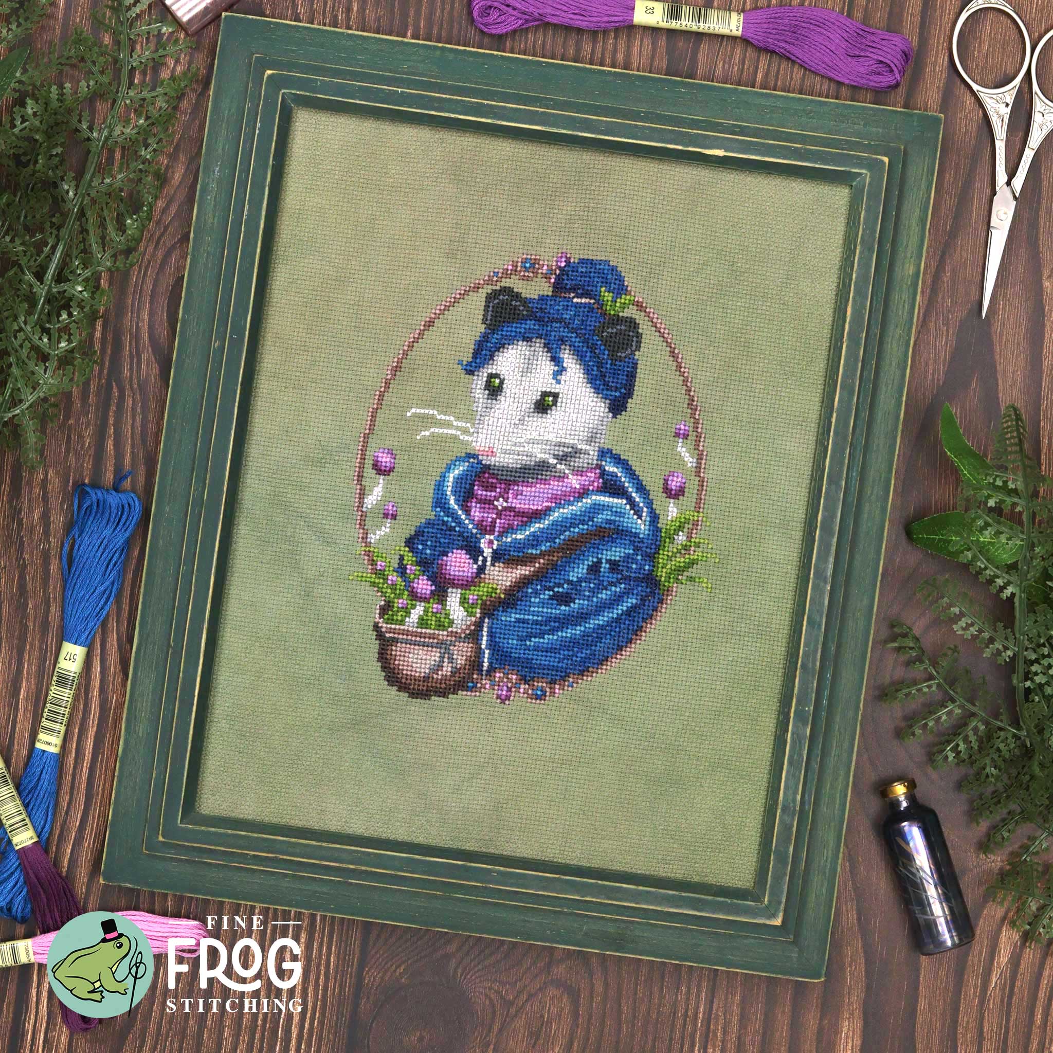 Opossum Forager - Fine Frog Stitching - Cross Stitch Pattern [Nashville 2026]