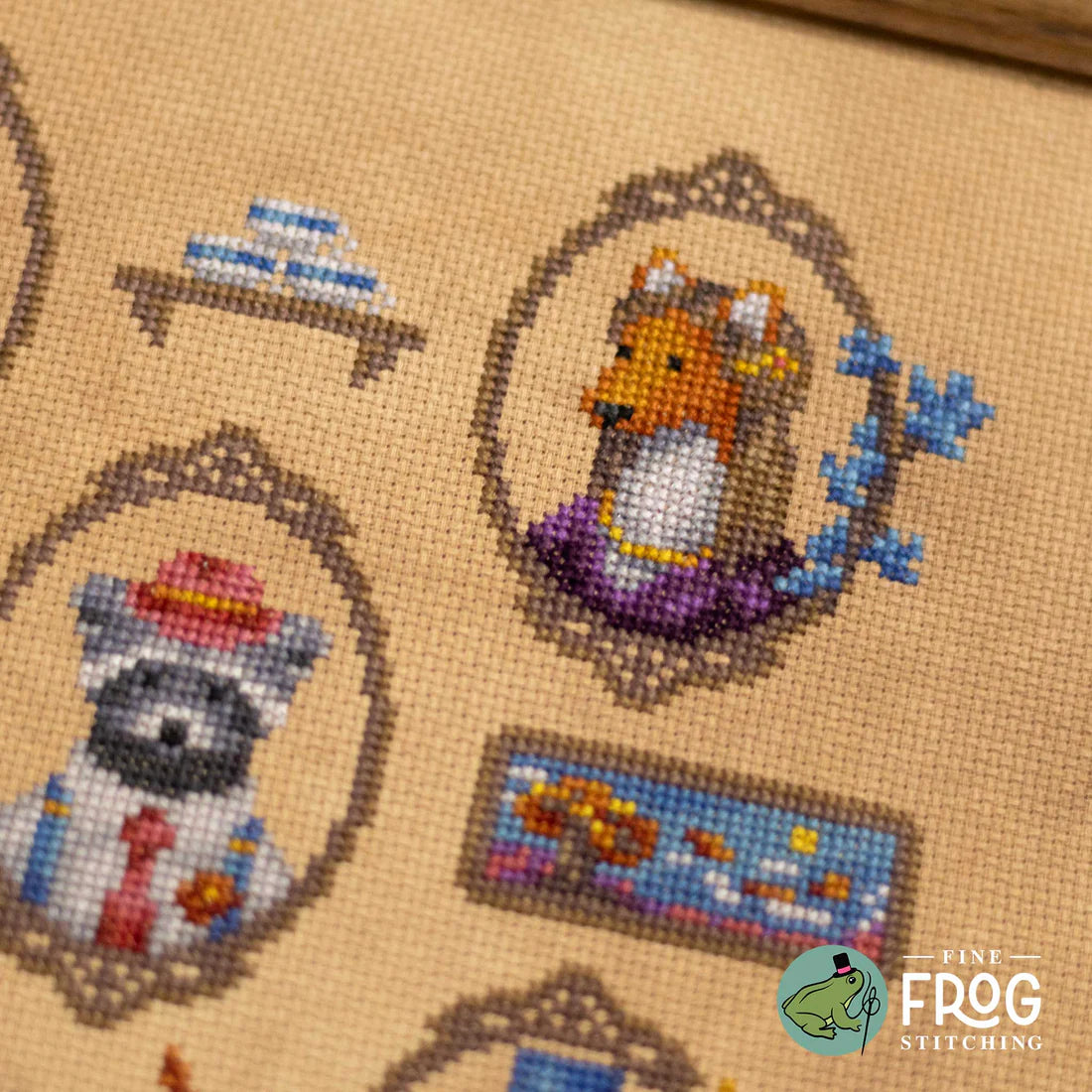 Twigs and Tea - Fine Frog Stitching - Cross Stitch Pattern [Nashville 2026]