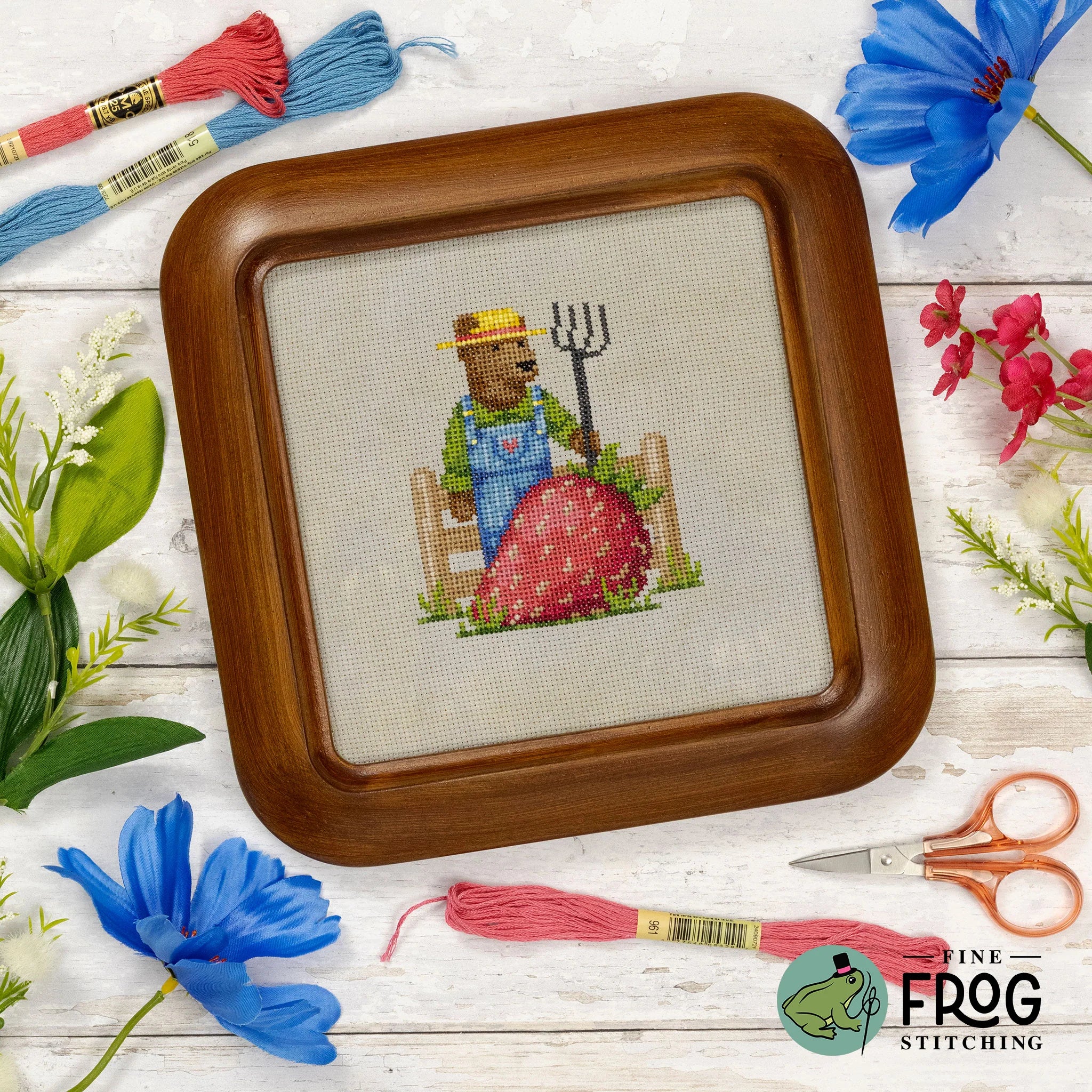 Strawberry Farmer - Fine Frog Stitching - Cross Stitch Pattern [Nashville 2026]