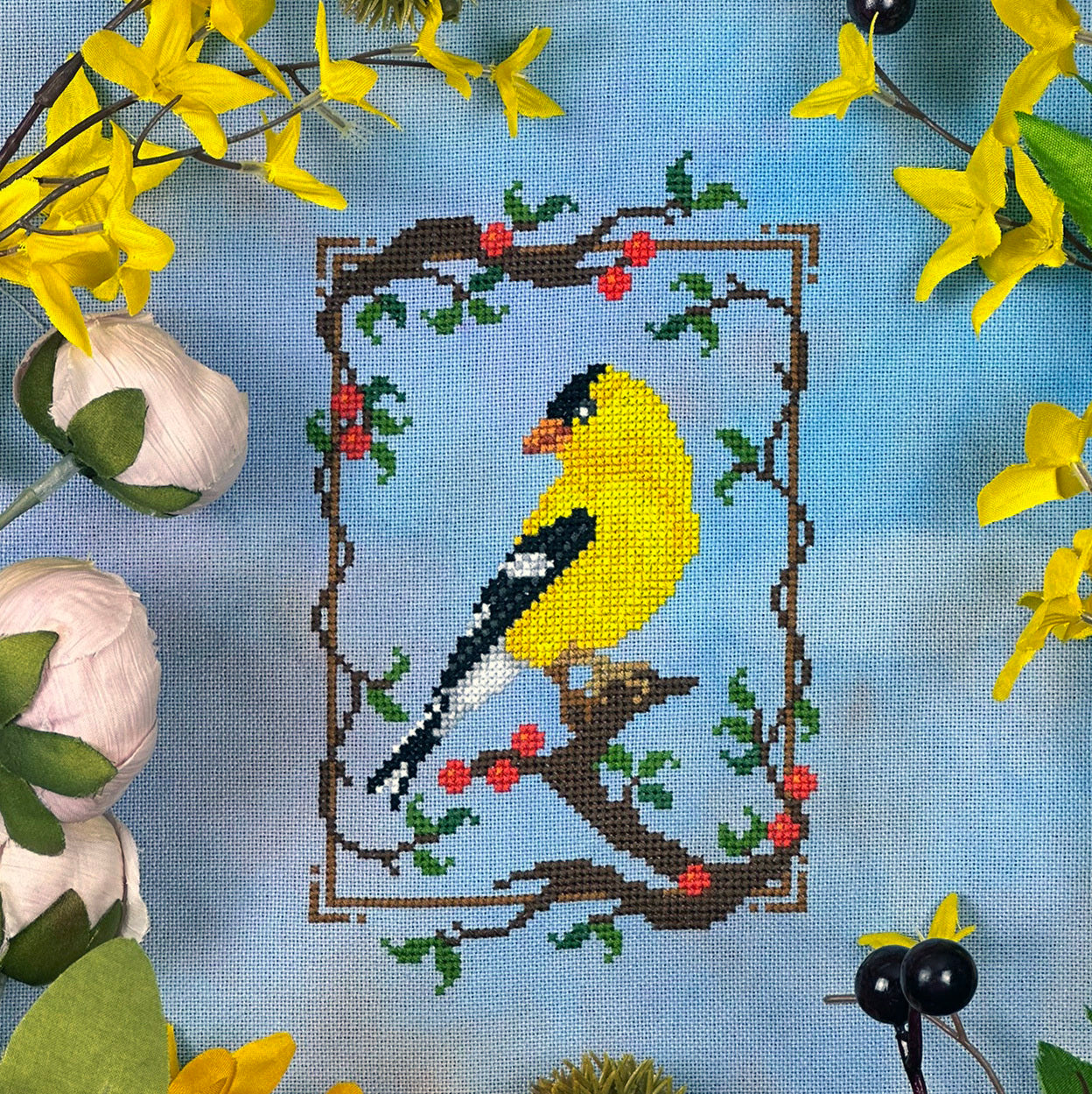 Summer Goldfinch - The Stitch Crypt - Cross Stitch Pattern [Nashville 2026]