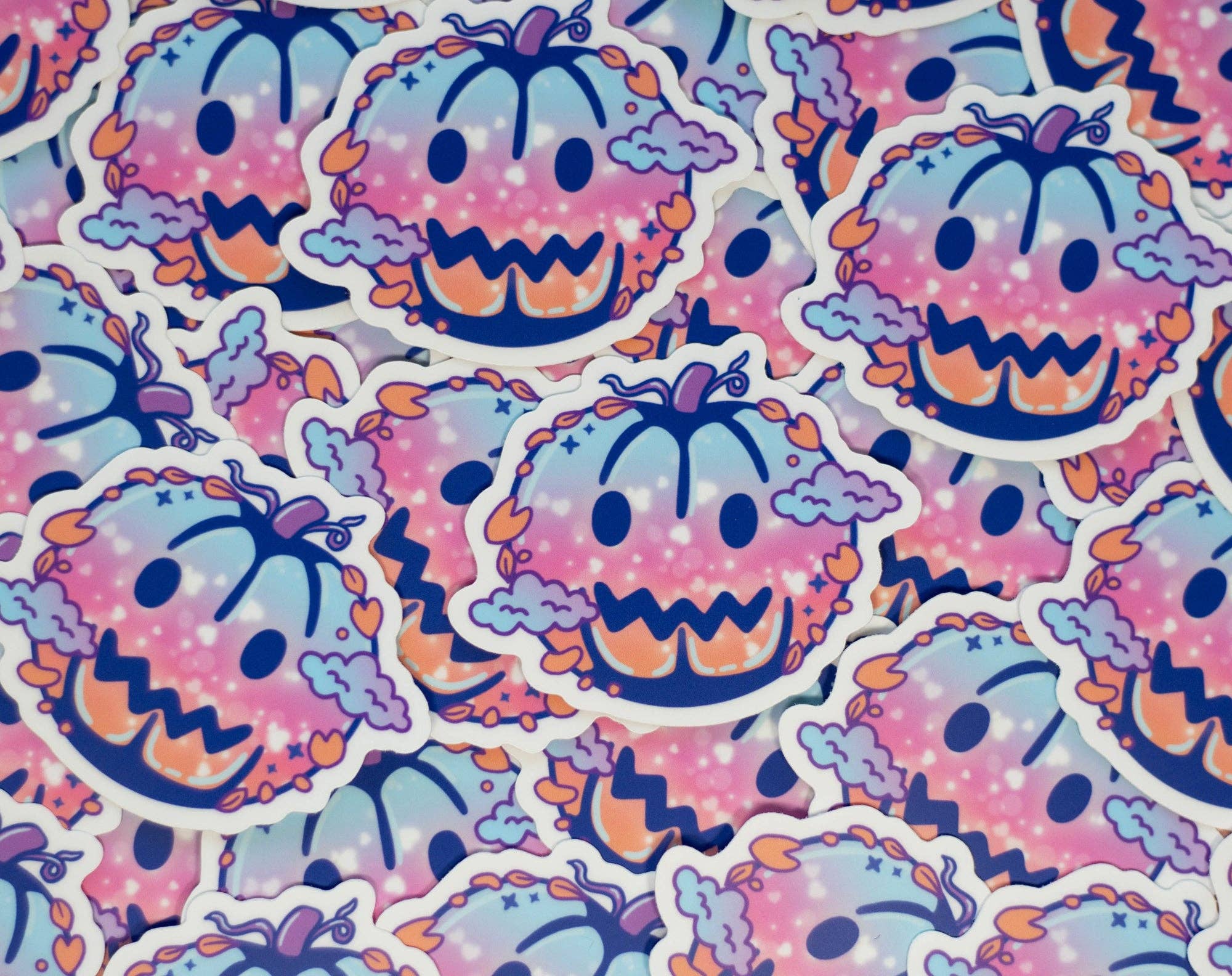 Pastel Jack O'Lantern Sticker - Unicorn Eclipse